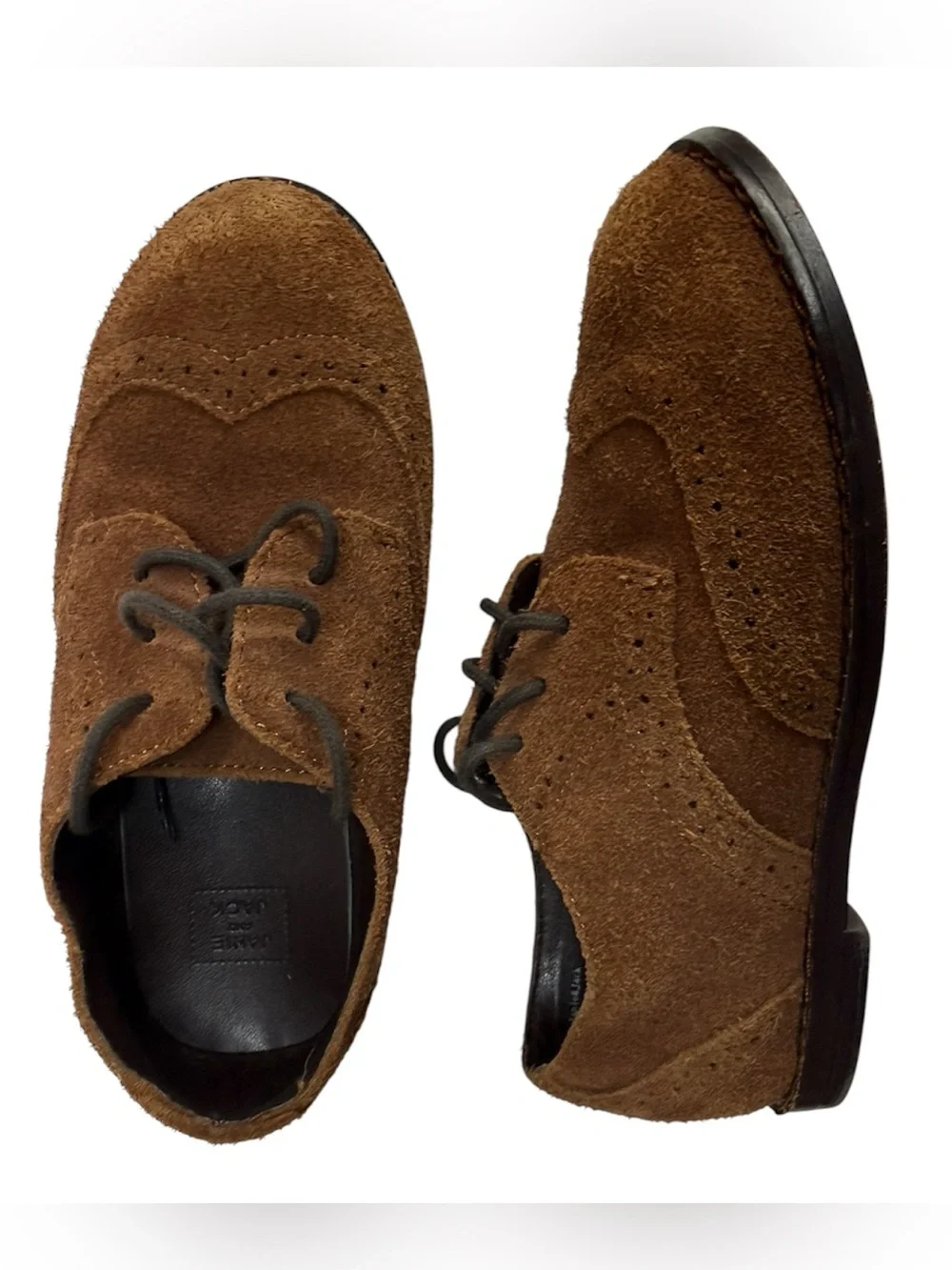 Janie and Jack Cinnamon Suede Wingtip Shoe size 9